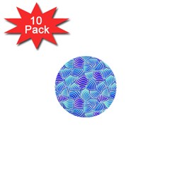 Blue And Purple Glowing 1  Mini Buttons (10 Pack) 