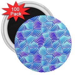 Blue And Purple Glowing 3  Magnets (100 Pack)