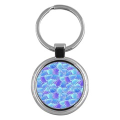 Blue And Purple Glowing Key Chains (round) 