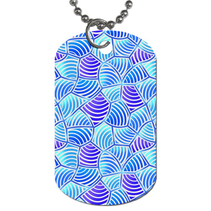 Blue And Purple Glowing Dog Tag (One Side)