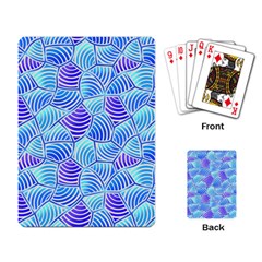 Blue And Purple Glowing Playing Card by FunkyPatterns