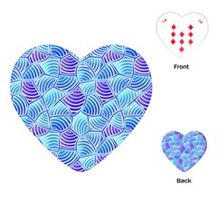 Blue And Purple Glowing Playing Cards (heart) 