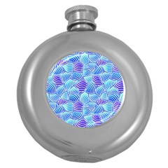 Blue And Purple Glowing Round Hip Flask (5 Oz) by FunkyPatterns