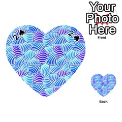 Blue And Purple Glowing Playing Cards 54 (heart) 