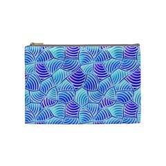 Blue And Purple Glowing Cosmetic Bag (medium) 