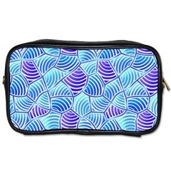 Blue And Purple Glowing Toiletries Bags 2-side