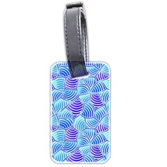 Blue And Purple Glowing Luggage Tags (two Sides) by FunkyPatterns