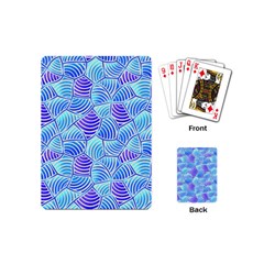 Blue And Purple Glowing Playing Cards (mini) 