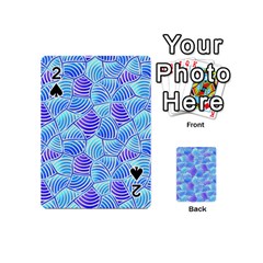 Blue And Purple Glowing Playing Cards 54 (mini) 