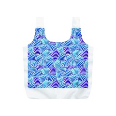 Blue And Purple Glowing Full Print Recycle Bags (s) 