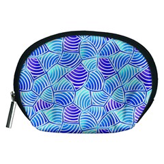 Blue And Purple Glowing Accessory Pouches (medium)  by FunkyPatterns