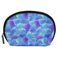 Blue And Purple Glowing Accessory Pouches (large) 