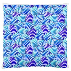 Blue And Purple Glowing Large Flano Cushion Case (two Sides)