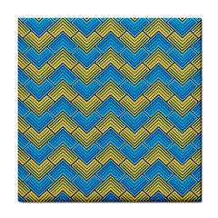 Blue And Yellow Tile Coasters