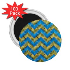 Blue And Yellow 2 25  Magnets (100 Pack) 