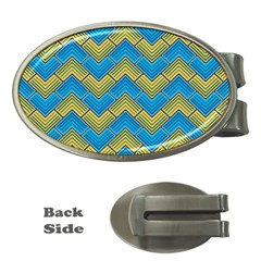 Blue And Yellow Money Clips (oval) 