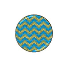 Blue And Yellow Hat Clip Ball Marker (10 Pack)