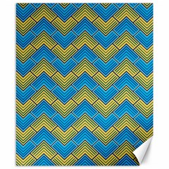 Blue And Yellow Canvas 8  X 10  by FunkyPatterns