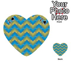 Blue And Yellow Playing Cards 54 (heart) 