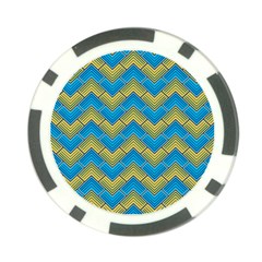 Blue And Yellow Poker Chip Card Guards