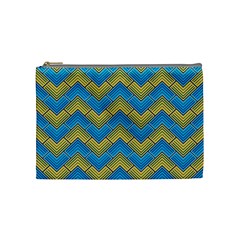 Blue And Yellow Cosmetic Bag (medium)  by FunkyPatterns