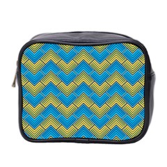 Blue And Yellow Mini Toiletries Bag 2-side