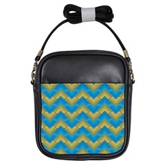 Blue And Yellow Girls Sling Bags