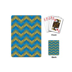 Blue And Yellow Playing Cards (mini) 