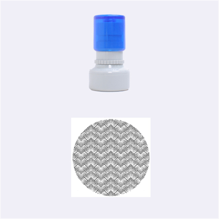 Blue And Yellow Rubber Round Stamps (Small)