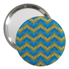 Blue And Yellow 3  Handbag Mirrors