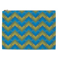 Blue And Yellow Cosmetic Bag (xxl) 