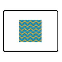 Blue And Yellow Double Sided Fleece Blanket (small) 