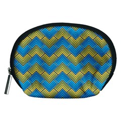 Blue And Yellow Accessory Pouches (medium)  by FunkyPatterns