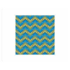 Blue And Yellow Double Sided Flano Blanket (medium) 