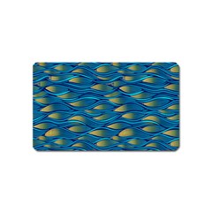 Blue Waves Magnet (name Card) by FunkyPatterns