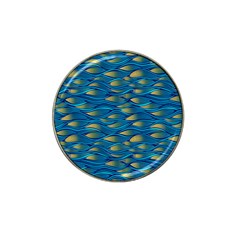 Blue Waves Hat Clip Ball Marker (4 Pack) by FunkyPatterns