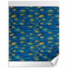 Blue Waves Canvas 12  X 16  