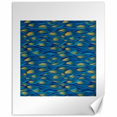 Blue Waves Canvas 16  X 20   by FunkyPatterns