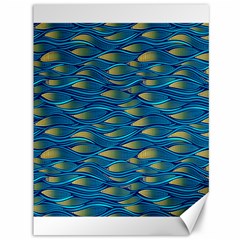 Blue Waves Canvas 36  X 48   by FunkyPatterns