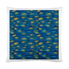 Blue Waves Standard Cushion Case (one Side) by FunkyPatterns