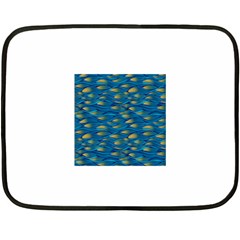 Blue Waves Fleece Blanket (mini) by FunkyPatterns