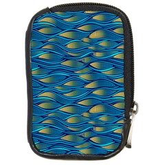 Blue Waves Compact Camera Cases by FunkyPatterns