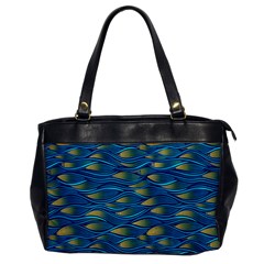 Blue Waves Office Handbags by FunkyPatterns