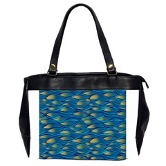 Blue Waves Office Handbags (2 Sides)  by FunkyPatterns