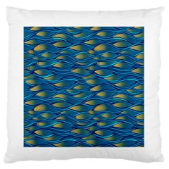 Blue Waves Standard Flano Cushion Case (two Sides)