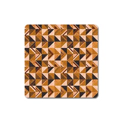 Brown Tiles Square Magnet