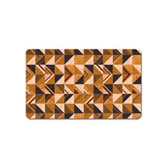 Brown Tiles Magnet (name Card) by FunkyPatterns