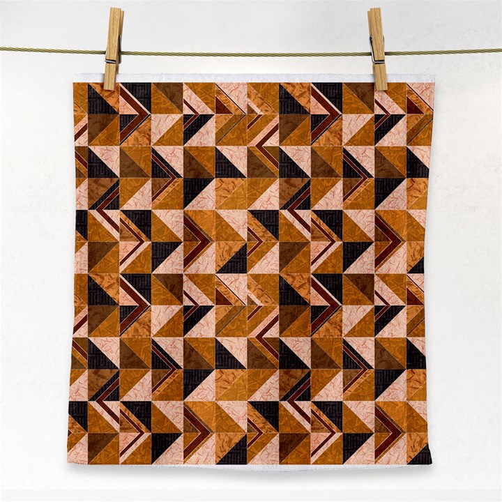 Brown Tiles Face Towel