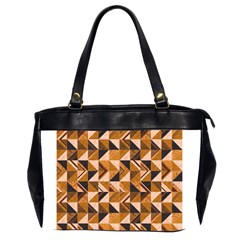 Brown Tiles Office Handbags (2 Sides)  by FunkyPatterns