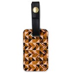 Brown Tiles Luggage Tags (One Side)  Front